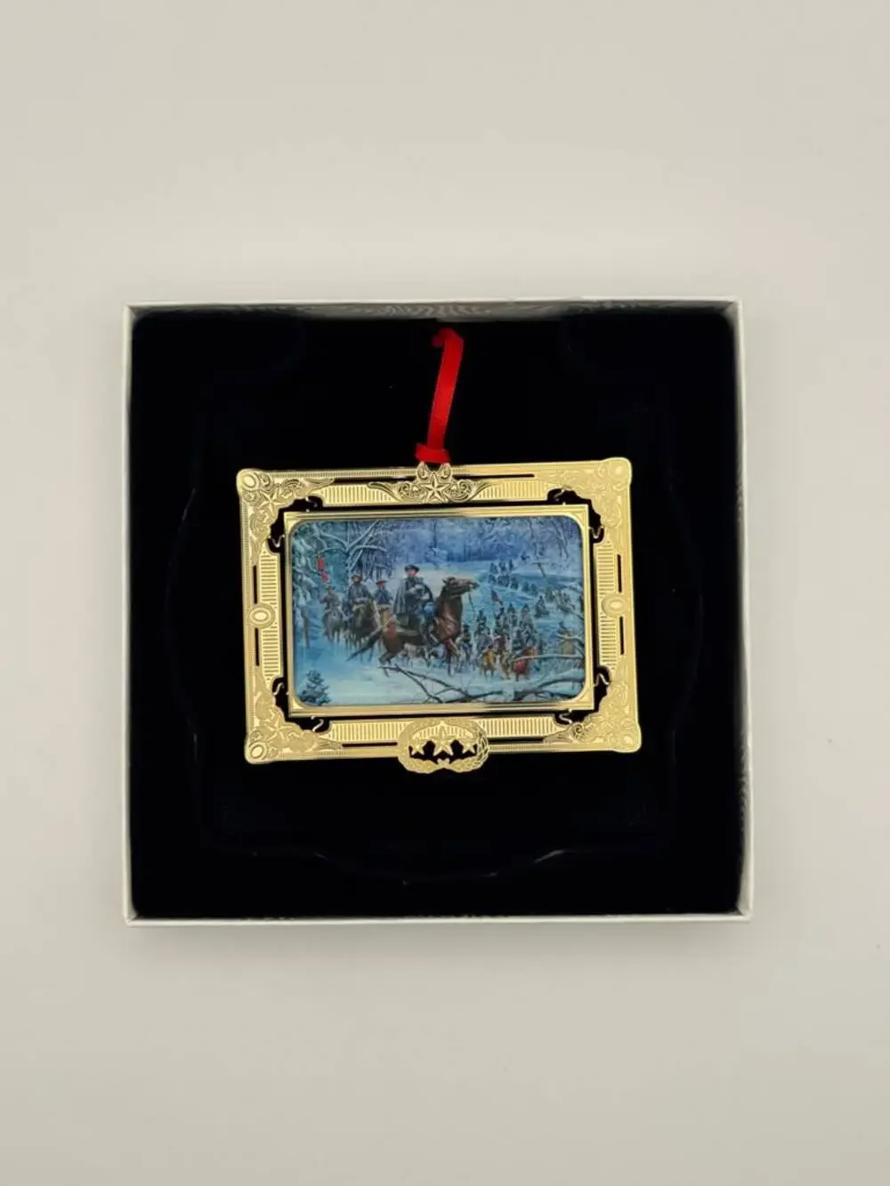 Mort Kunstler 2008 Confederate Crossing #1574 Civil War Christmas Ornament